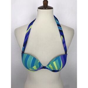 Aerie Emma Print Push Up Bikini Top Swimwear